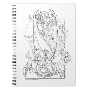 Caderno Espiral Dragão Fantasia do Notebook COLOR ME
