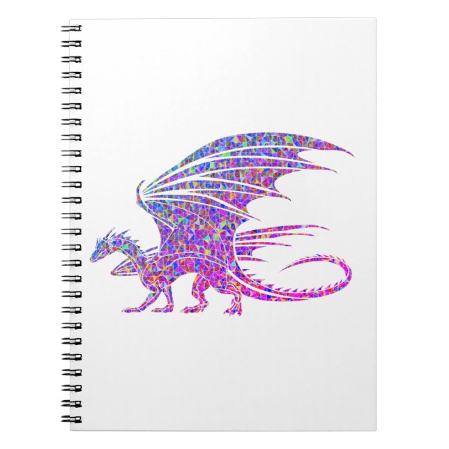 Caderno Espiral Dragão Mosaico Incrível (Frente)
