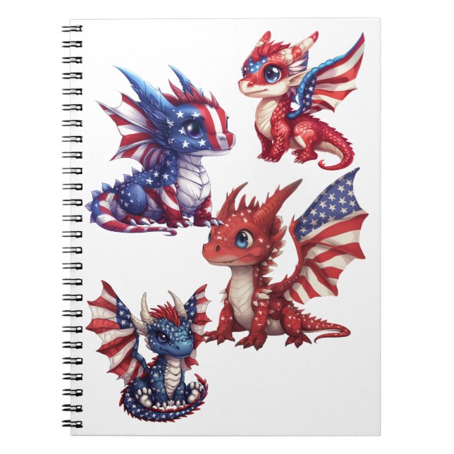 Caderno Espiral Dragão Patriótico (Frente)