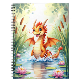 Caderno Espiral Dragão Pond Jogado