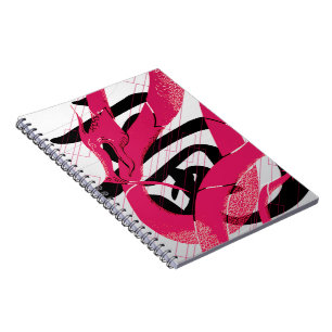Caderno Espiral Dragão-Rosa-Rosa Japonês Dragão - Fundo Branco