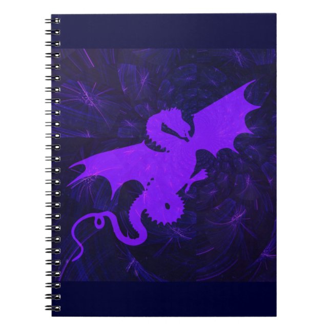 Caderno Espiral Dragão Roxo (Frente)