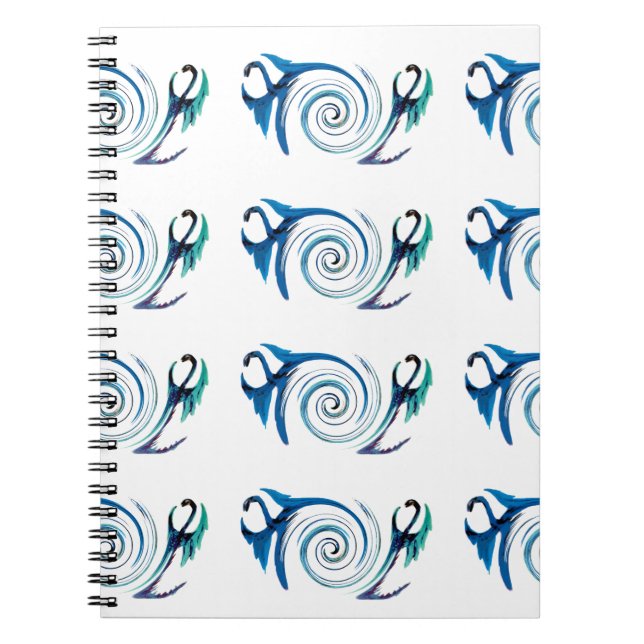 Caderno Espiral Dragões Azuis de Animais Mitos (Frente)