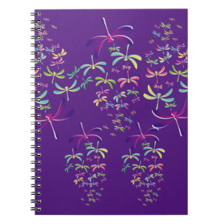 Caderno Espiral Dragões Coloridos em Roxo