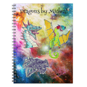 Caderno Espiral Dragões por Notebook Micheal