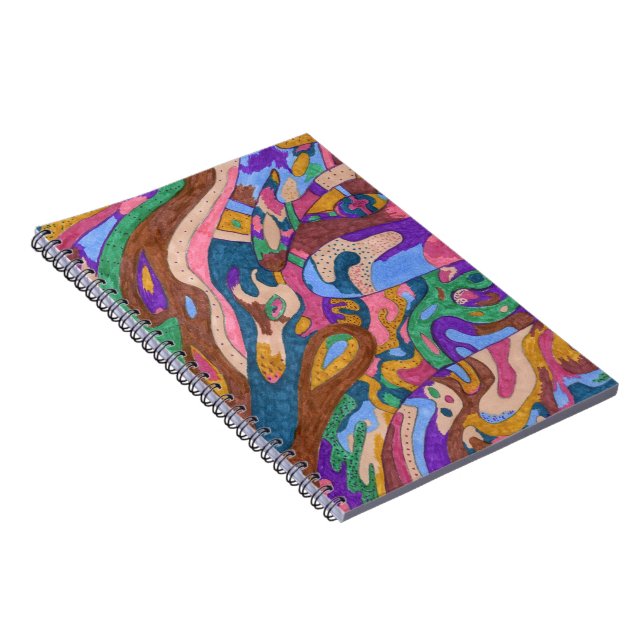 Caderno Espiral "Dragon Ride" - Abstrato original (Lado Direito)