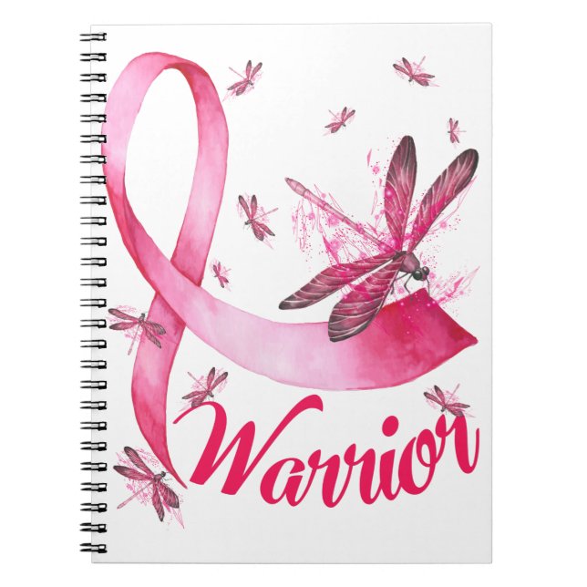 Caderno Espiral Dragonfly Cancer de guerra - Camisa de Sensibiliza (Frente)