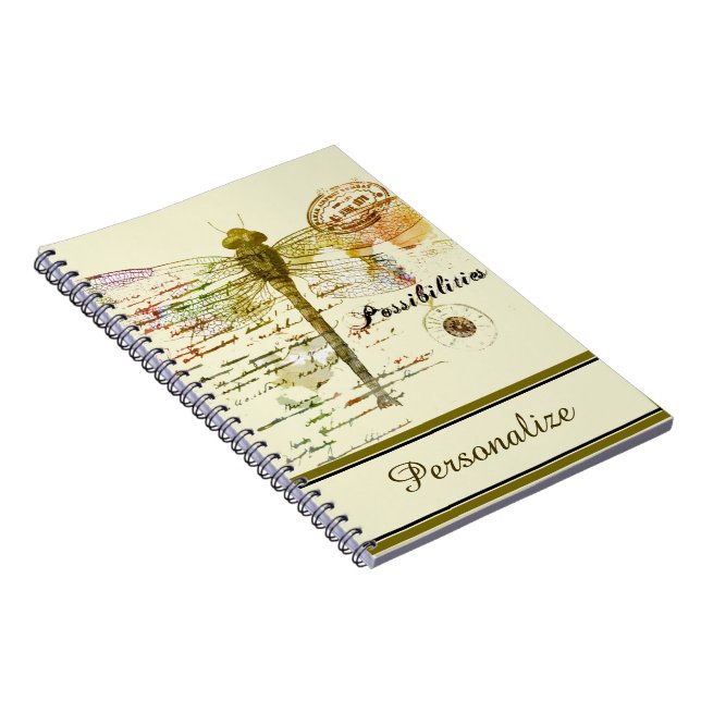 Caderno Espiral Dragonfly de Possibilidades Personalizadas (Lado Direito)