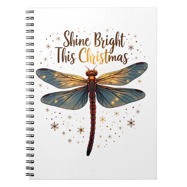 Caderno Espiral Dragonfly Estrela de Natal (Frente)