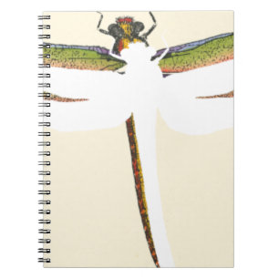 Caderno Espiral Dragonfly Miniatura em Fundo Branco