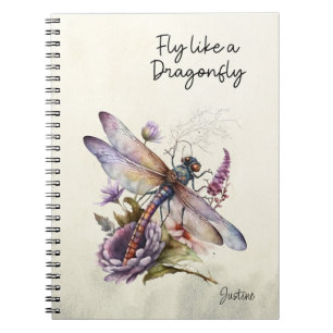 Caderno Espiral Dragonfly Retro