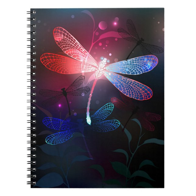 Caderno Espiral Dragonfly vermelha (Frente)
