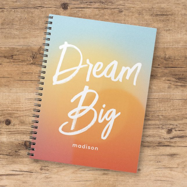 Caderno Espiral Dream Big Beautiful Summer Sky Notebook (Criador carregado)