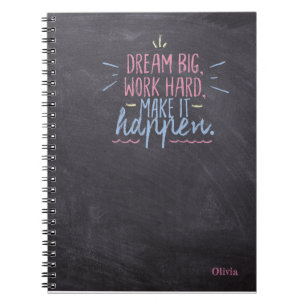 Caderno Espiral Dream Big Chalkboard