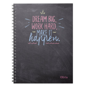 Caderno Espiral Dream Big Chalkboard