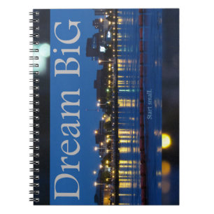 Caderno Espiral "Dream BiG - Comece pequeno." Notebook espiral