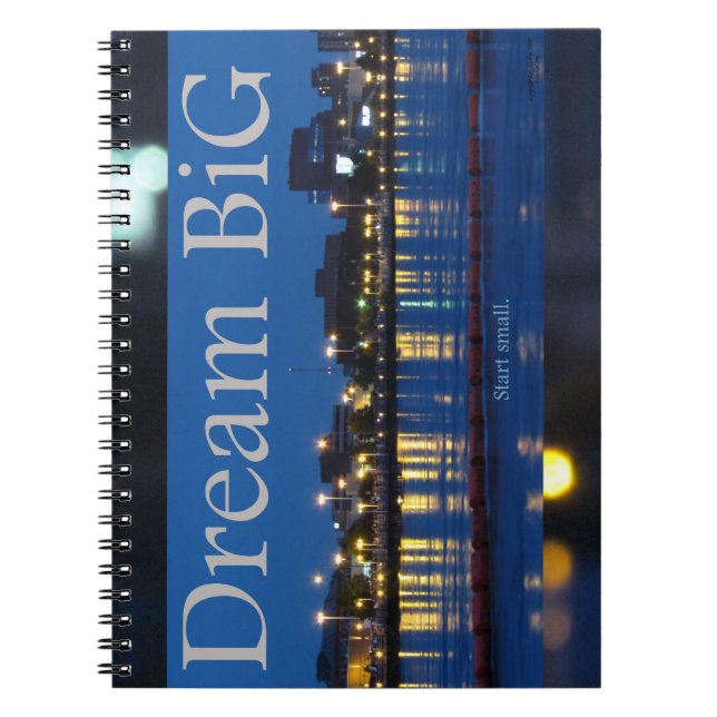Caderno Espiral "Dream BiG - Comece pequeno." Notebook espiral (Frente)