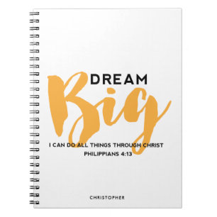 Caderno Espiral Dream Big Scripting