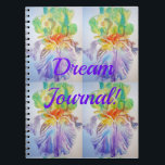 Caderno Espiral Dream Journal Iris Pattern Floral Flowers Notebook<br><div class="desc">Dream Journal Purple Yellow Iris pattern Floral Flowers Notebook. This notebook would make such a welcome gift for any garden or flower lover. Designed from my original watercolor paintings.</div>