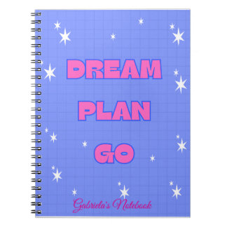 Caderno Espiral Dream. Plan. Go. – Motivational Notebook
