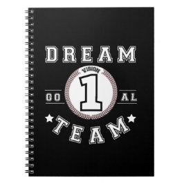 Caderno Espiral Dream Team One Vision One Goal Teamwork Office