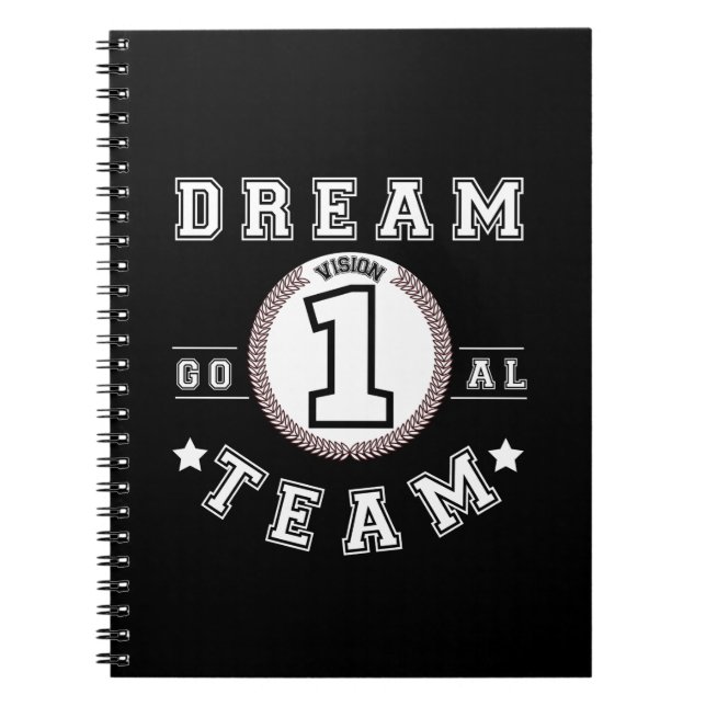 Caderno Espiral Dream Team One Vision One Goal Teamwork Office (Frente)