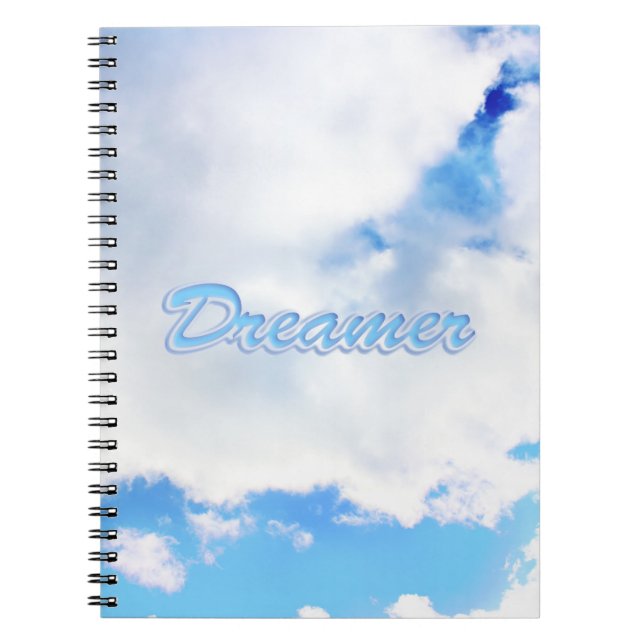Caderno Espiral Dreamer Puffy White Clouds e Blue Sky (Frente)