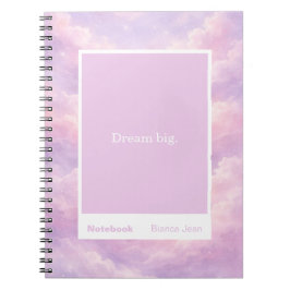 Caderno Espiral Dreamy Cotton Candy Cloudscape Block Quote Classic