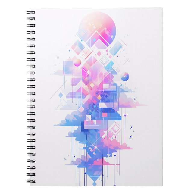 Caderno Espiral Dreamy Geometric Skyscape (Frente)