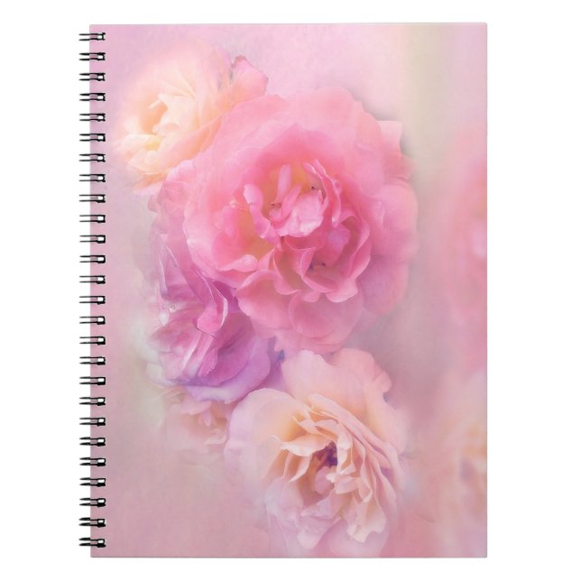 Caderno Espiral Dreamy Pastel Rosas (Frente)