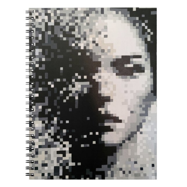 Caderno Espiral Dreamy Pixel Silhouette in Soft Shades (Frente)