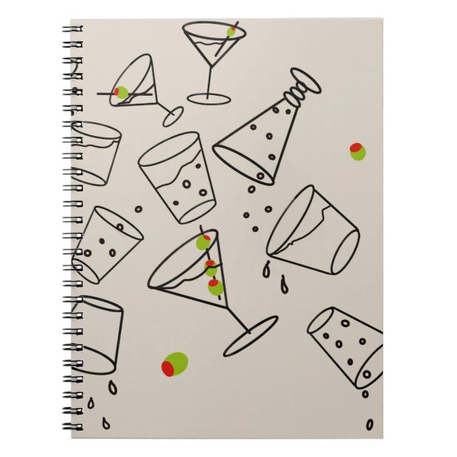 Caderno Espiral Drinks Spiral Notebook (Frente)