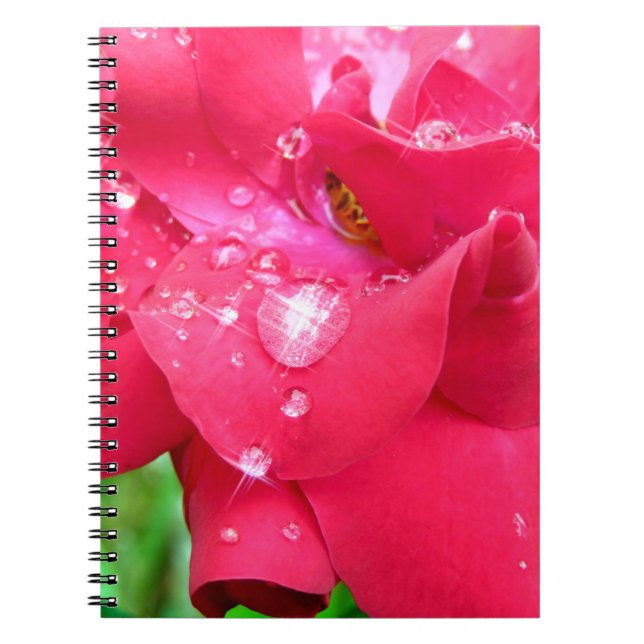 Caderno Espiral Droplets no notebook de Petals Photo (Frente)