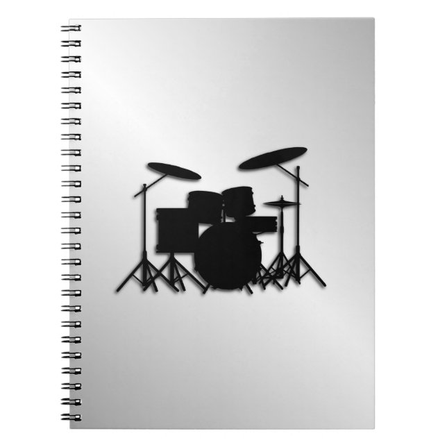 Caderno Espiral Drum Set Music Design (Frente)