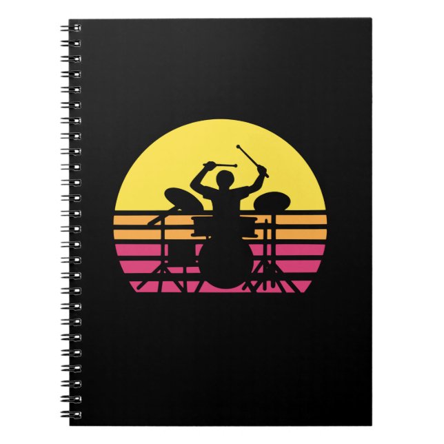 Caderno Espiral Drummer Drumm Drumming (Frente)