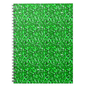 Caderno Espiral Druzy Crystal - esmeralda verde
