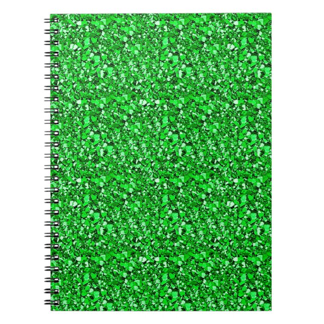 Caderno Espiral Druzy Crystal - esmeralda verde (Frente)