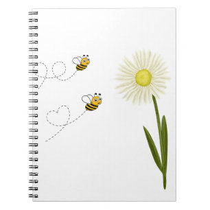 Caderno Espiral Duas abelhas pequenas e bonitas