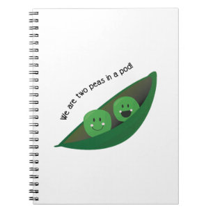 Caderno Espiral Duas ervilhas no vagem