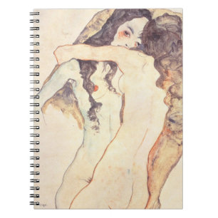 Caderno Espiral Duas Mulheres Embarcando Egon Schiele