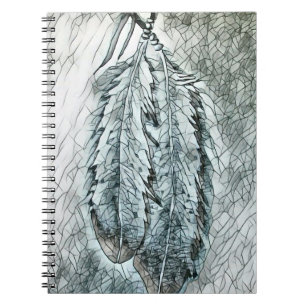 Caderno Espiral Duas Penas de Águia Mosaica