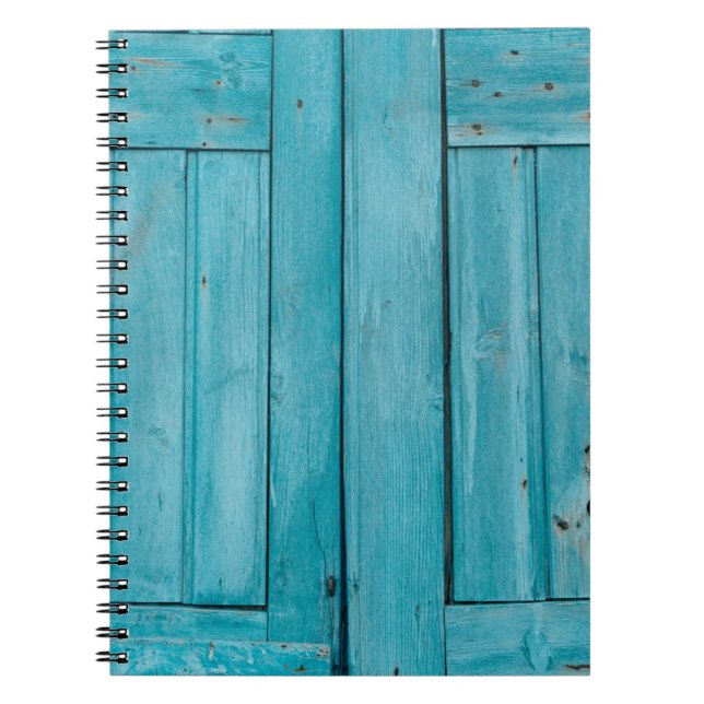 Caderno Espiral Duas portas de madeira de cinza (Frente)