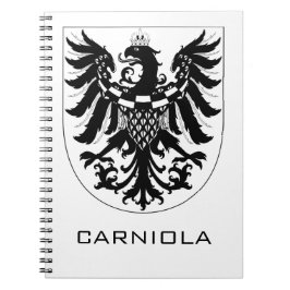 Caderno Espiral Duchy of Carniola Monochrome Heraldic Art