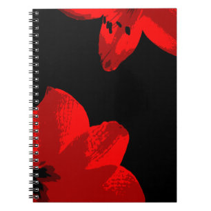 Caderno Espiral duo vermelho do amaryllis