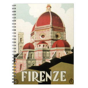 Caderno Espiral Duomo em Firenze Florença Itália Arte de Viagem Vi