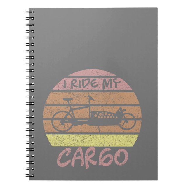 Caderno Espiral duradouro im Sonnenuntergang, Retro, Cargobike (Frente)