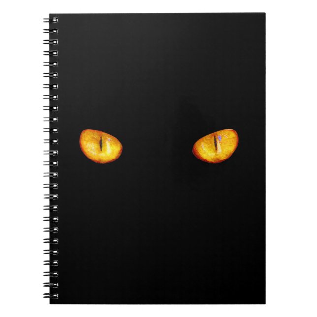Caderno Espiral Duro de olhos de gato Bombaim Ouro (Frente)