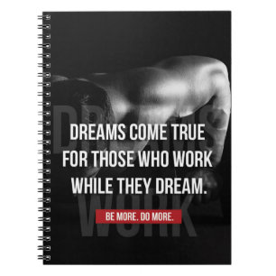 Caderno Espiral Duro De Trabalho - Os Sonhos Se Realizam - Motivaç