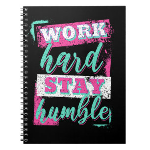 Caderno Espiral Duro de trabalho seja humilde