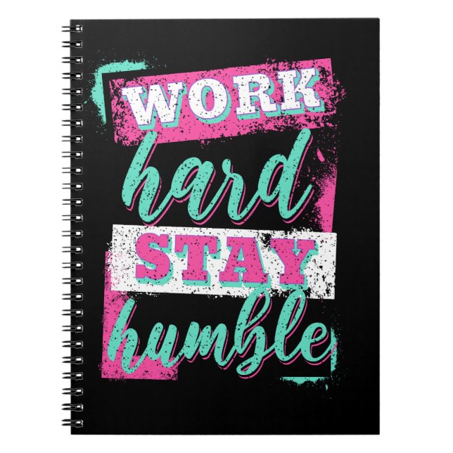 Caderno Espiral Duro de trabalho seja humilde (Frente)